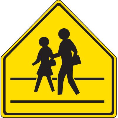 Students crossing sign
